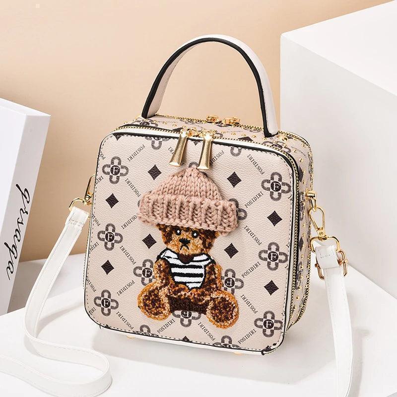 Leather Printing Small Handbag - Palm and Thread