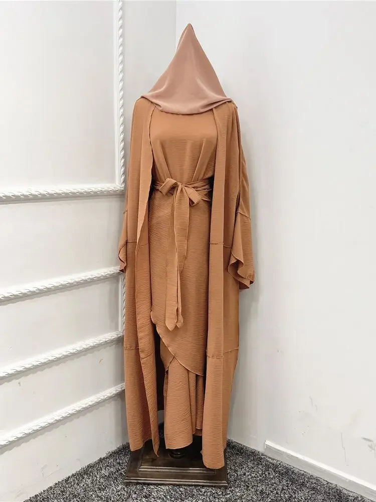 3 Piece Abaya Modest Dress Kaftan - Palm and Thread