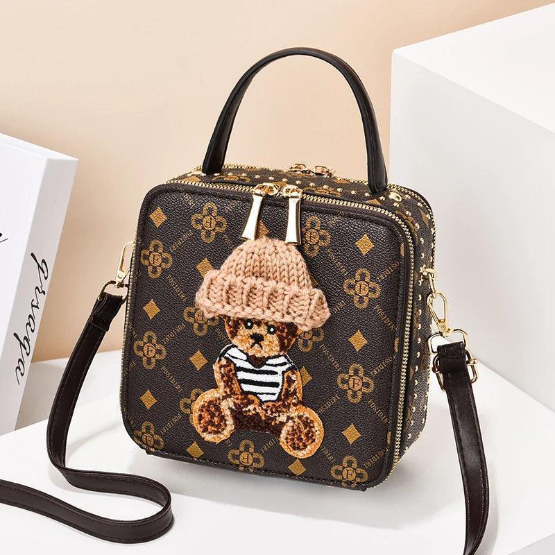Leather Printing Small Handbag - Palm and Thread