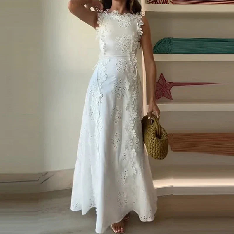 Elegant Hollow Out Floral Bandage Dress - Palm and Thread