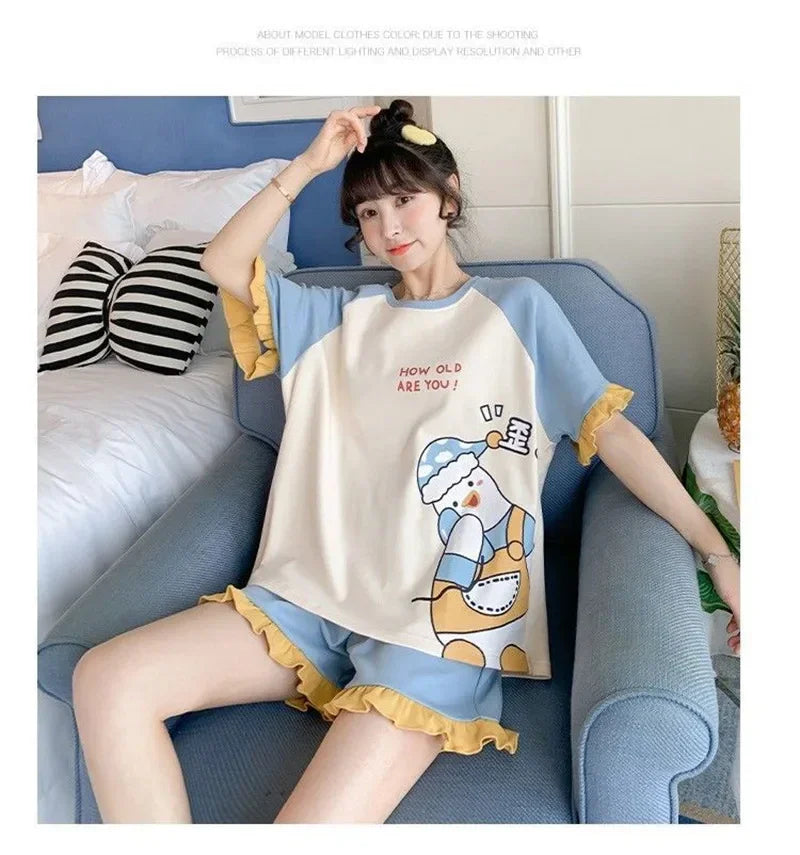Two-Piece Pajama Short-Sleeved - Palm and Thread