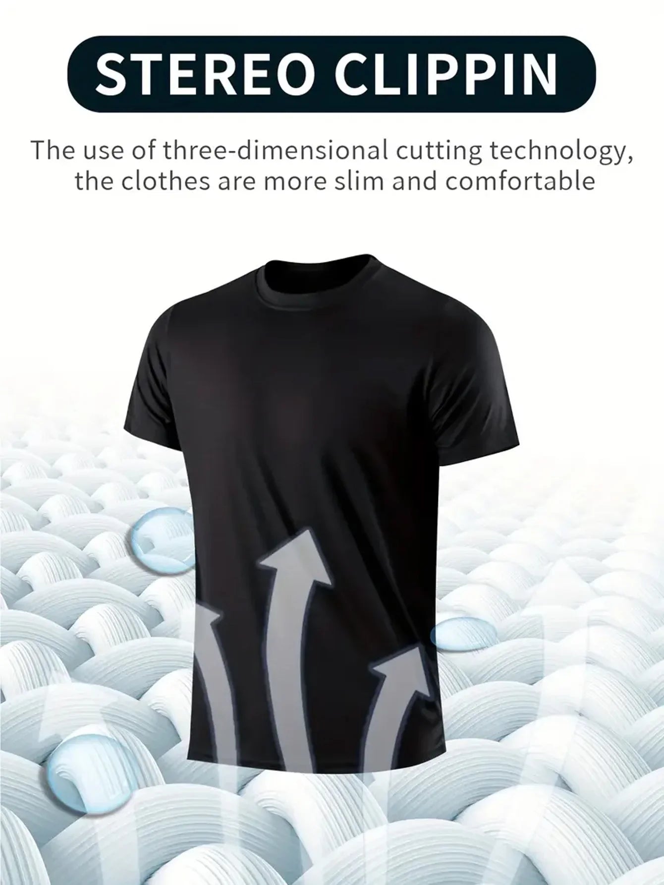 Round Neck T-Shirt 7-Piece Black Ultra-Light Shirt - Palm and Thread