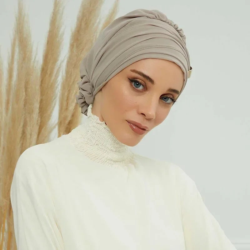 Plain Instant Turban Hat Inner Hijab - Palm and Thread
