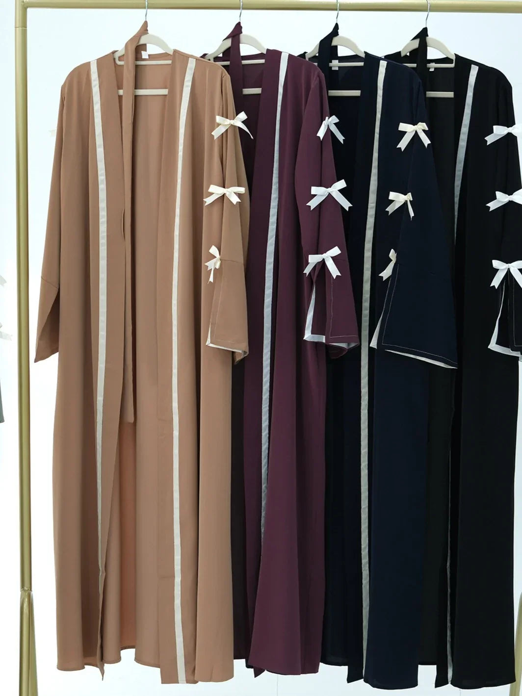 Bow Vestidos Largos Split Sleeve Abaya - Palm and Thread
