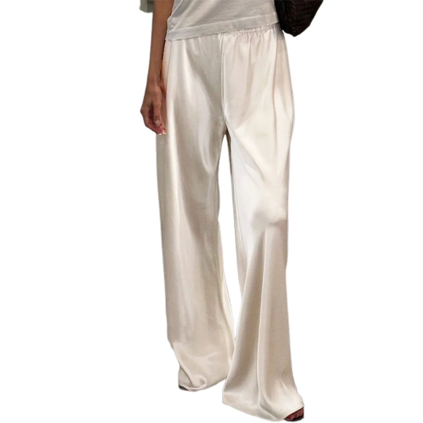 Chic Satin Wide Leg Dress Pant - Palm and Thread