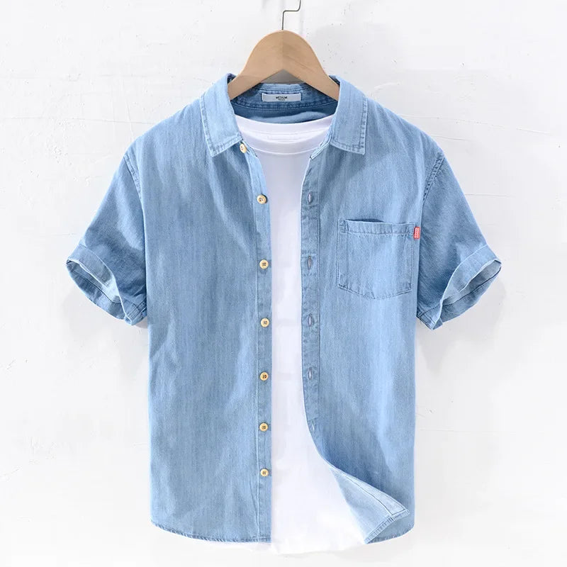 Denim Loose Trendy Shirt - Palm and Thread