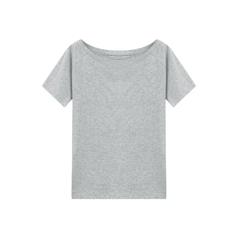 Off Shoulder Solid Short Sleeve Top - Palm and Thread