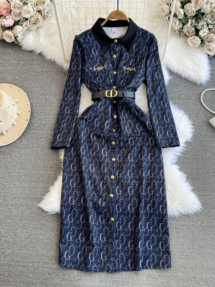 High-End Waist-cinched Midi Dress - Palm and Thread