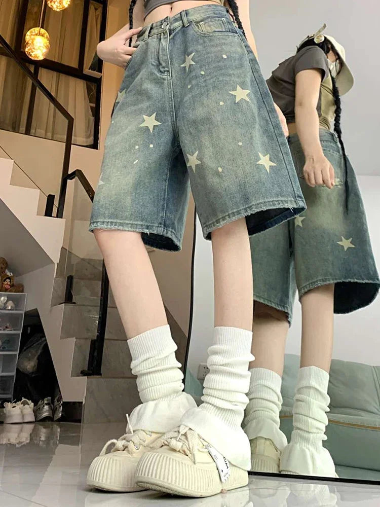 High Waist Retro Washed Wide Leg Jean - Palm and Thread