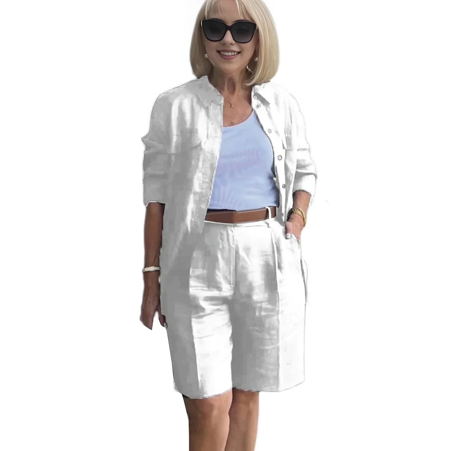 Formal Short Suit Knee Length Pant Outfit - Palm and Thread