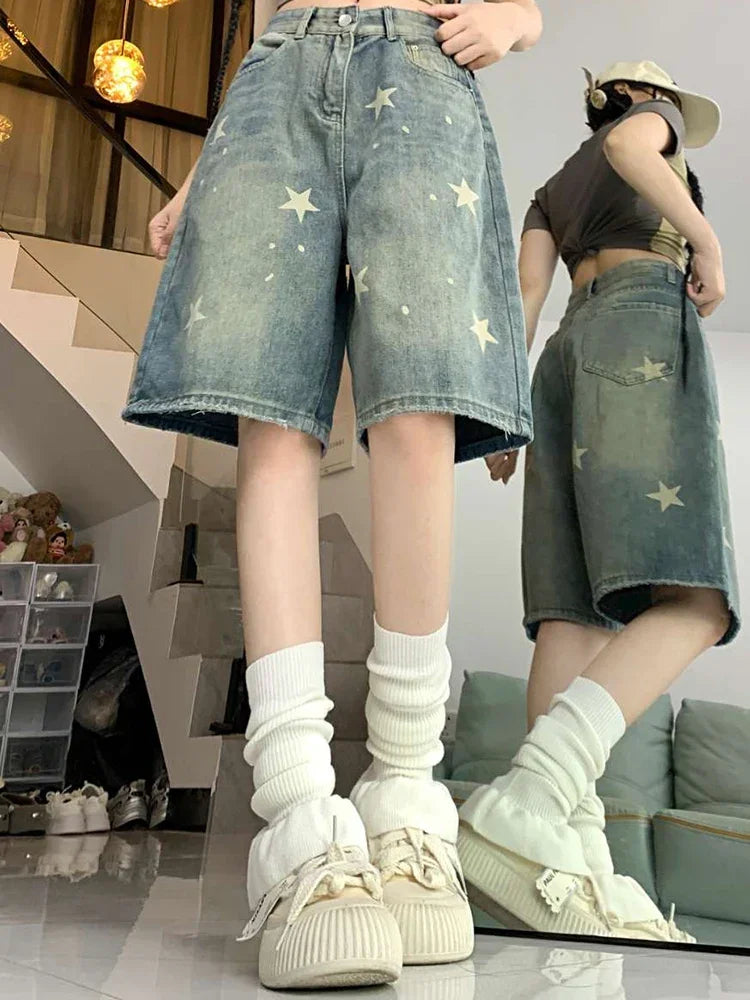 High Waist Retro Washed Wide Leg Jean - Palm and Thread