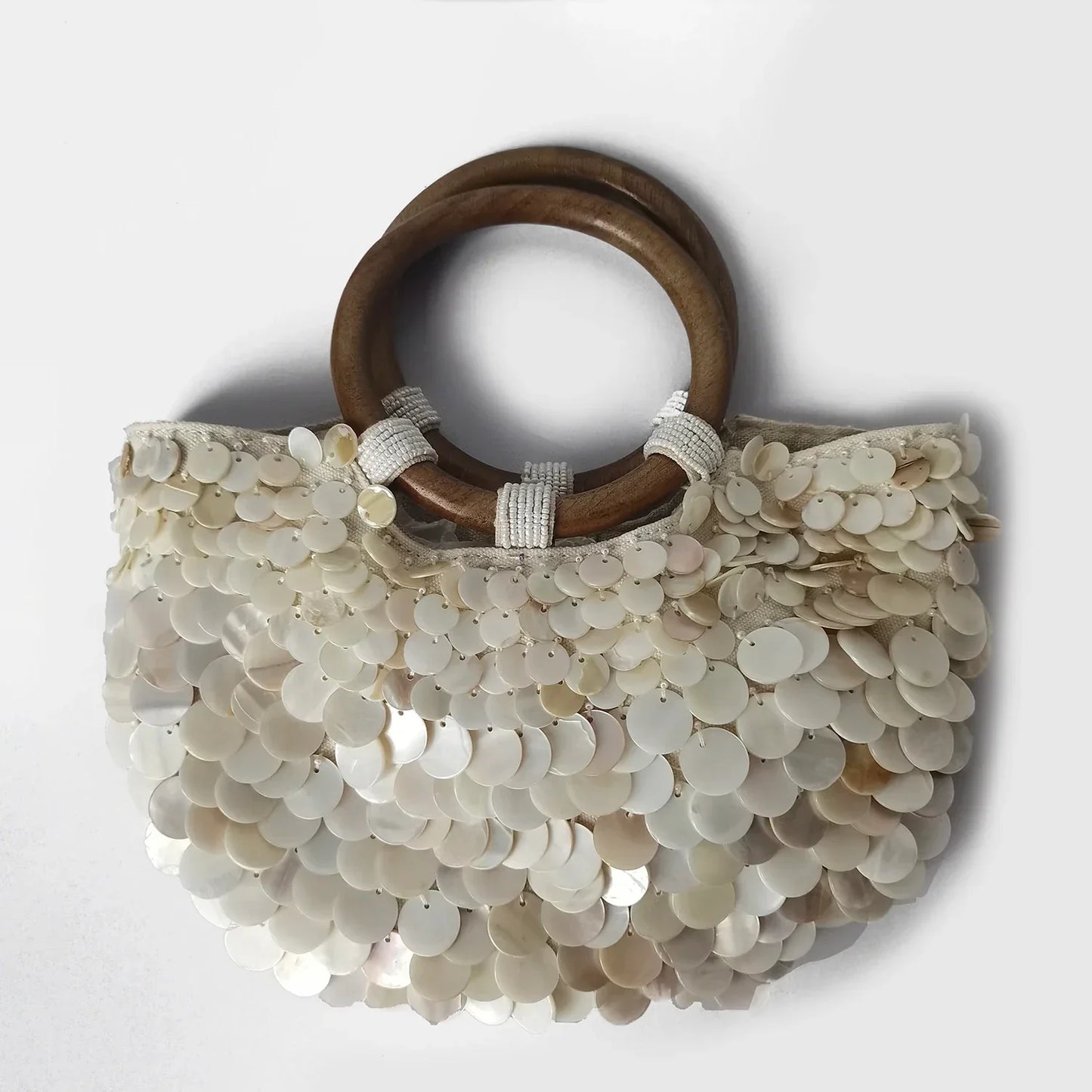 New high-end pure handmade natural shell bag - Palm and Thread