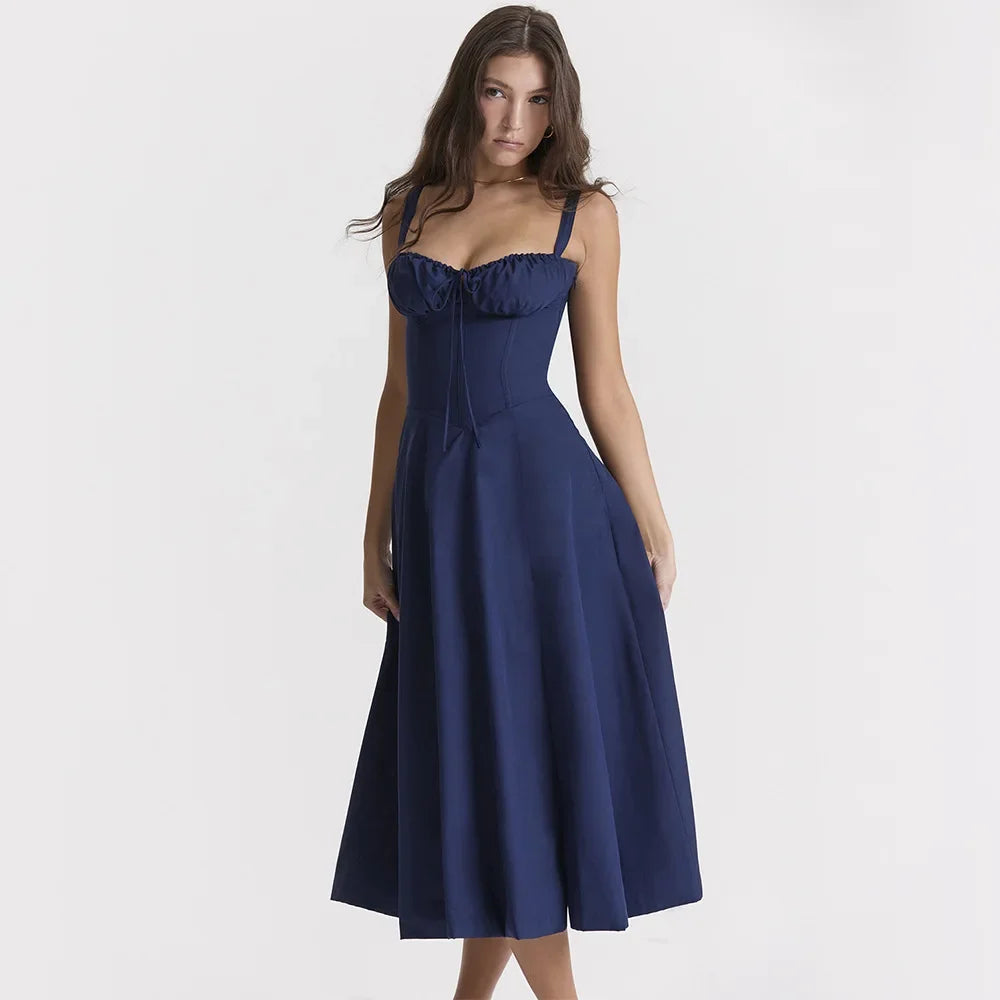 Elegant Waist-Tied Slimming Dress