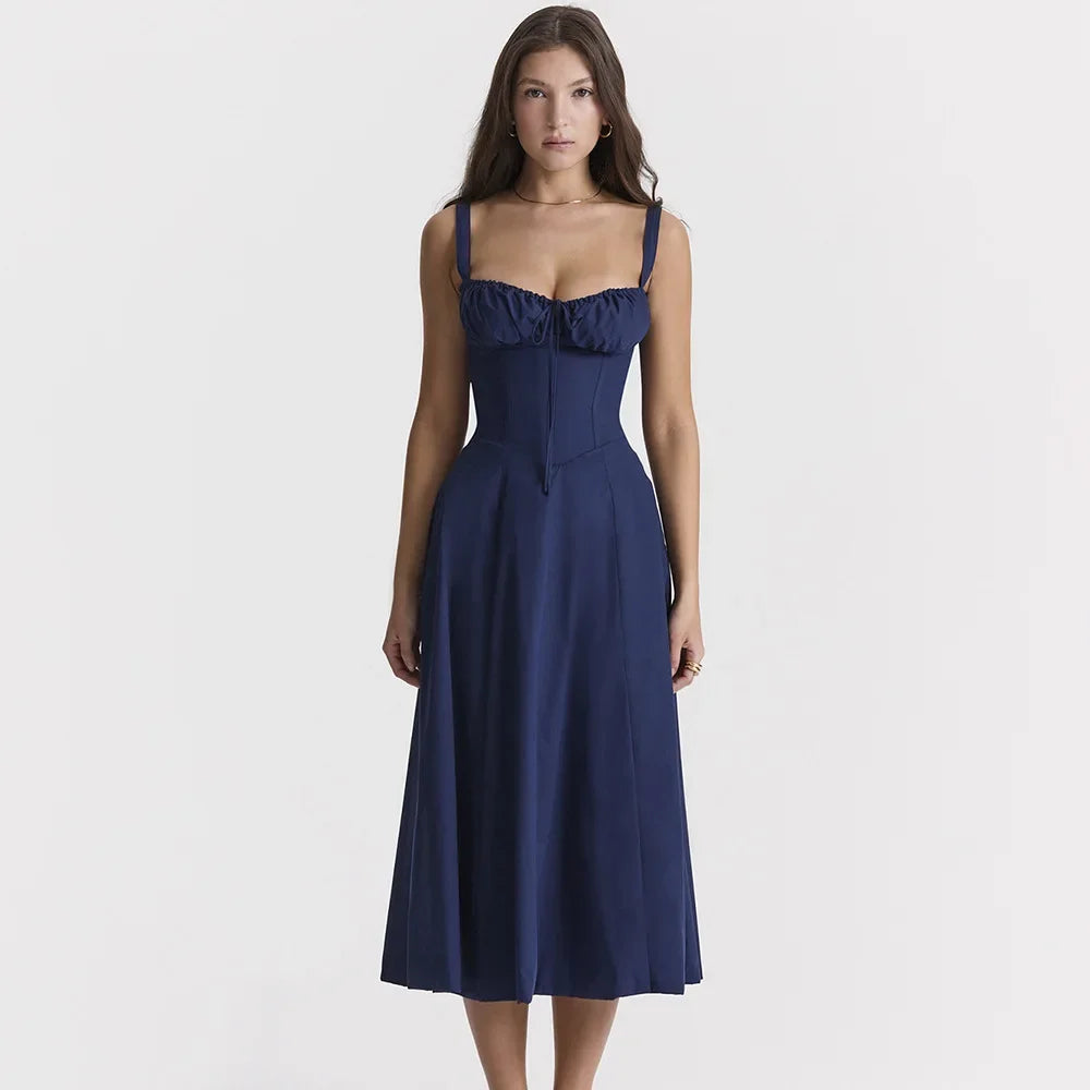 Elegant Waist-Tied Slimming Dress