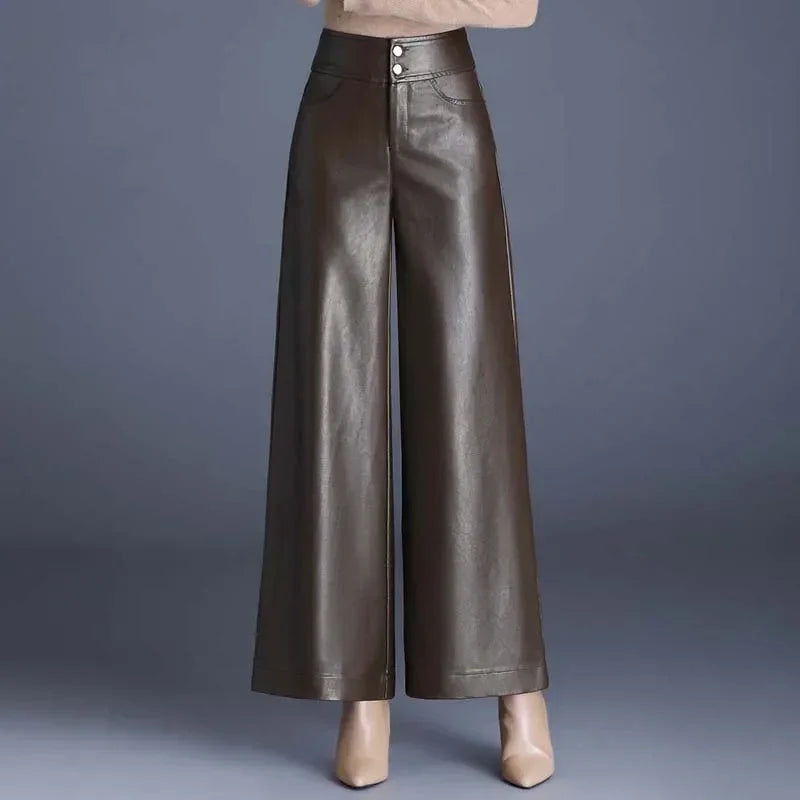 PU Leather Wed Leg Pant - Palm and Thread