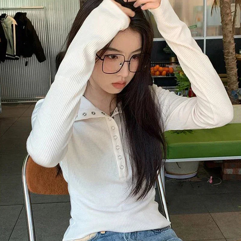 Button Up Bottoming Pullover Top - Palm and Thread