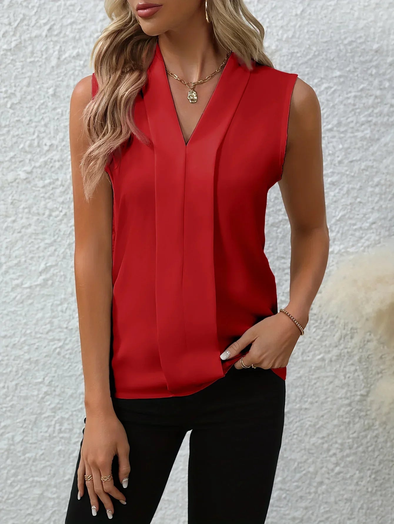 Loose Sleeveless Blouse - Palm and Thread