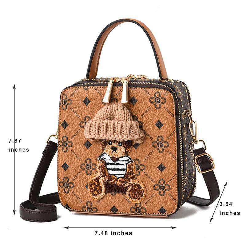Leather Printing Small Handbag - Palm and Thread