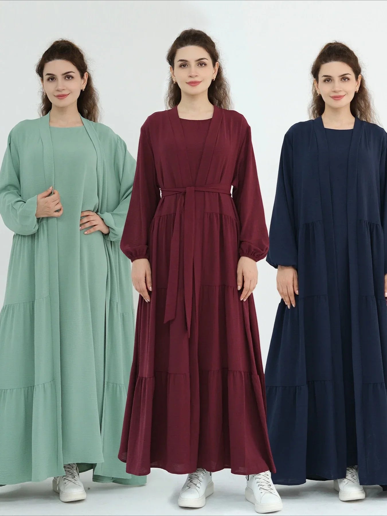 Lace-up Vestidos Largos Party Caftan Abaya - Palm and Thread