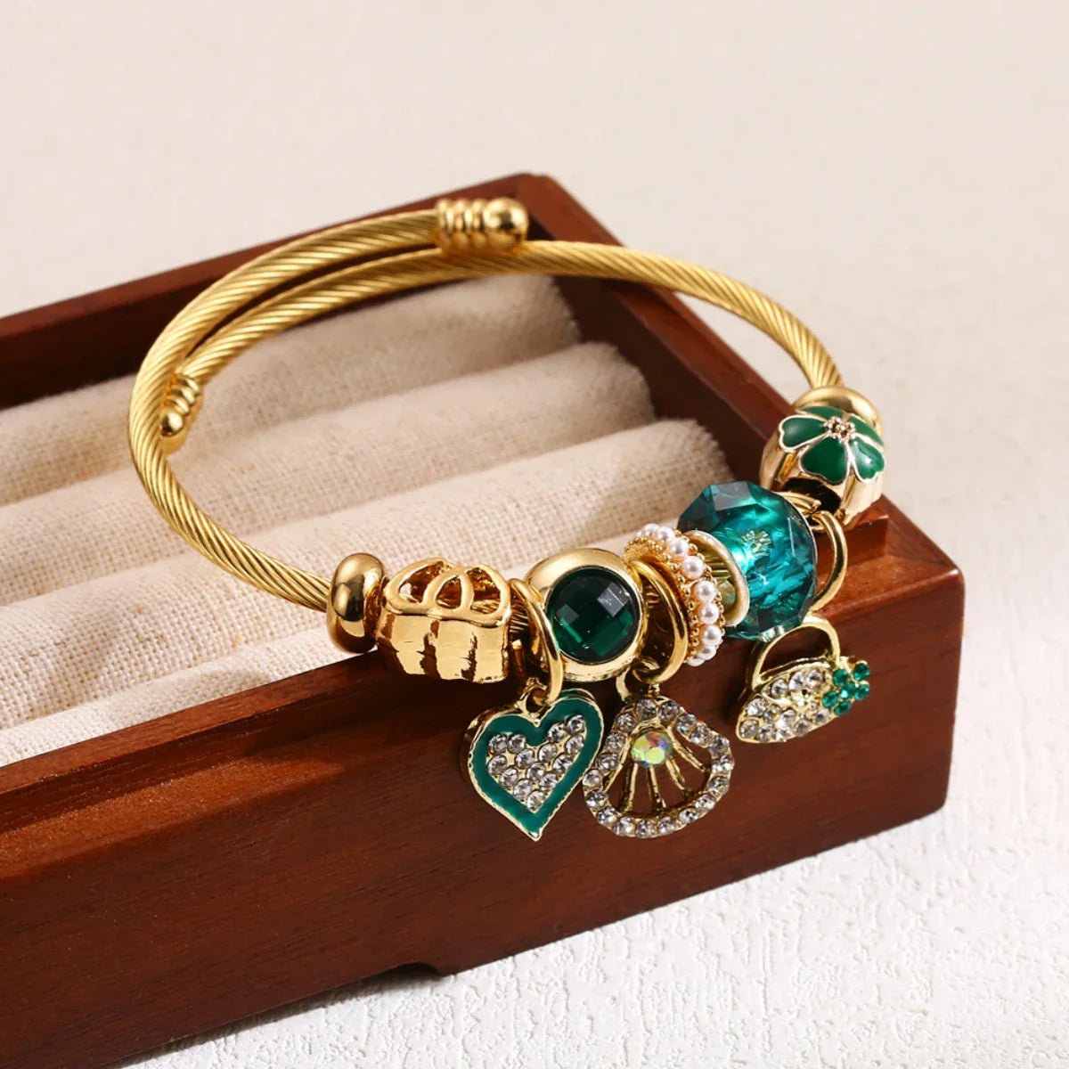 Fashion Multi Element Stainless Steel Panadora - Palm and Thread