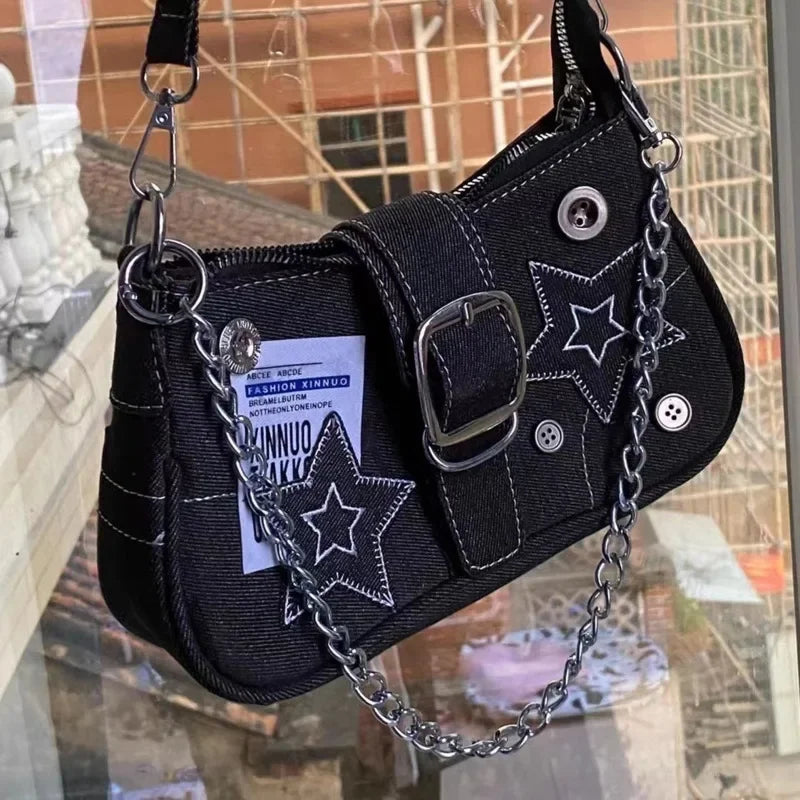 Stars Pattern Underarm Handbag - Palm and Thread