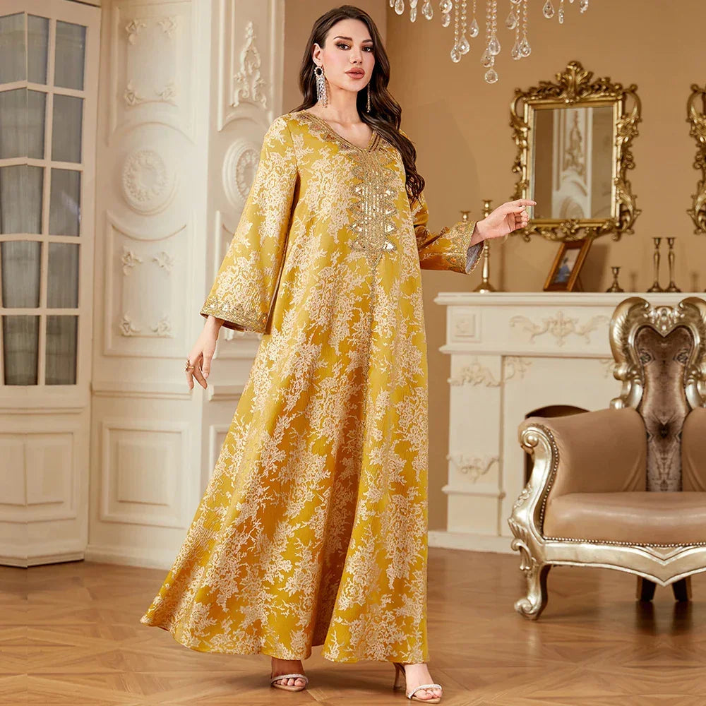Fashion Ethnic Floral Print Long Dress - Palm and Thread