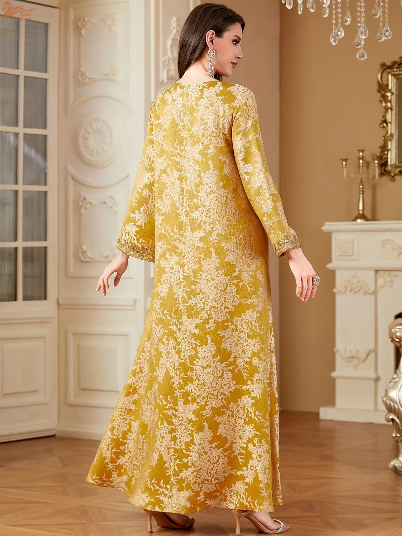 Fashion Ethnic Floral Print Long Dress - Palm and Thread