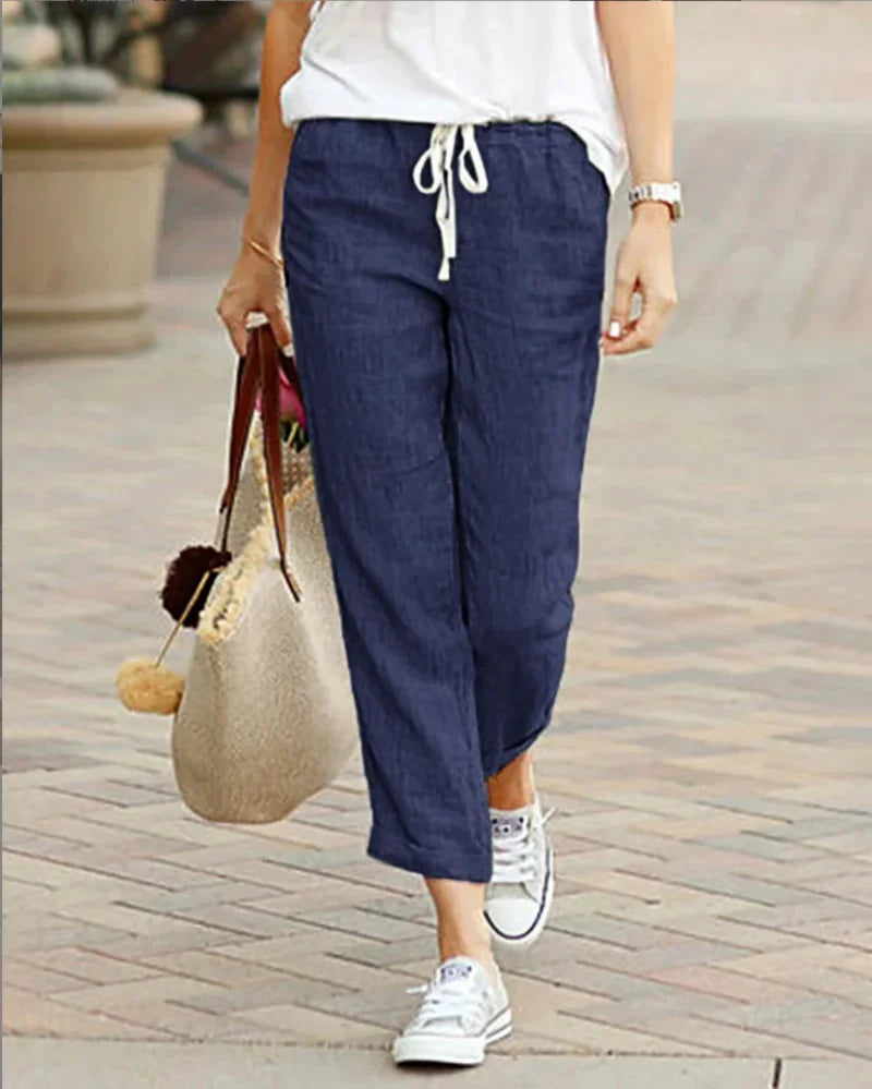 Elegant Solid Slimple Pant - Palm and Thread