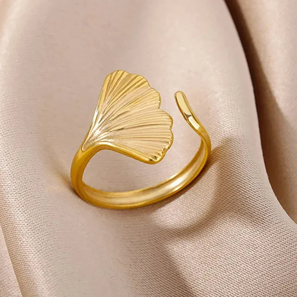 Ocean Starfish Shell Open Ring - Palm and Thread