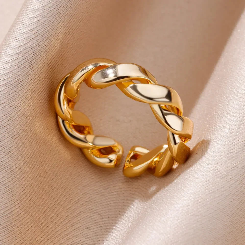Stainless Steel Angel Feather Ring - Palm and Thread