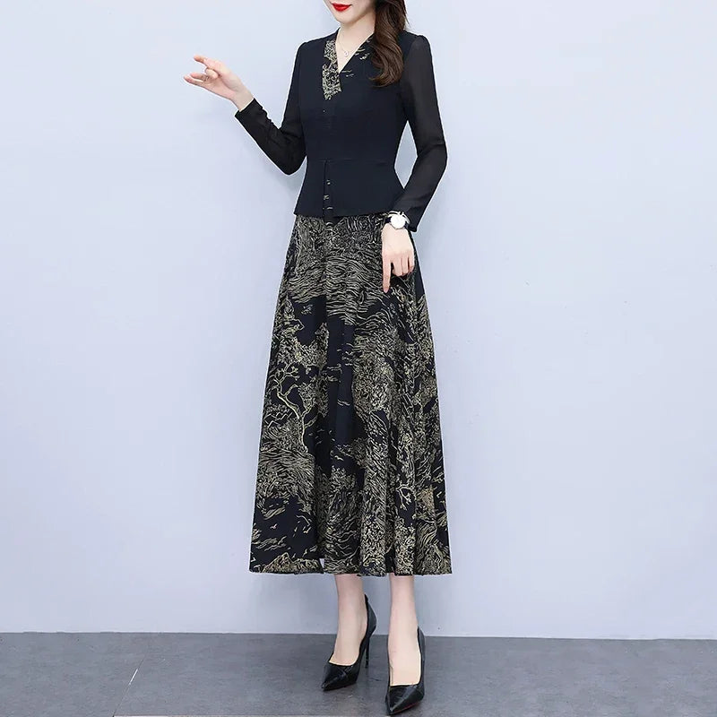 Floral Printed Chiffon Dress - Palm and Thread