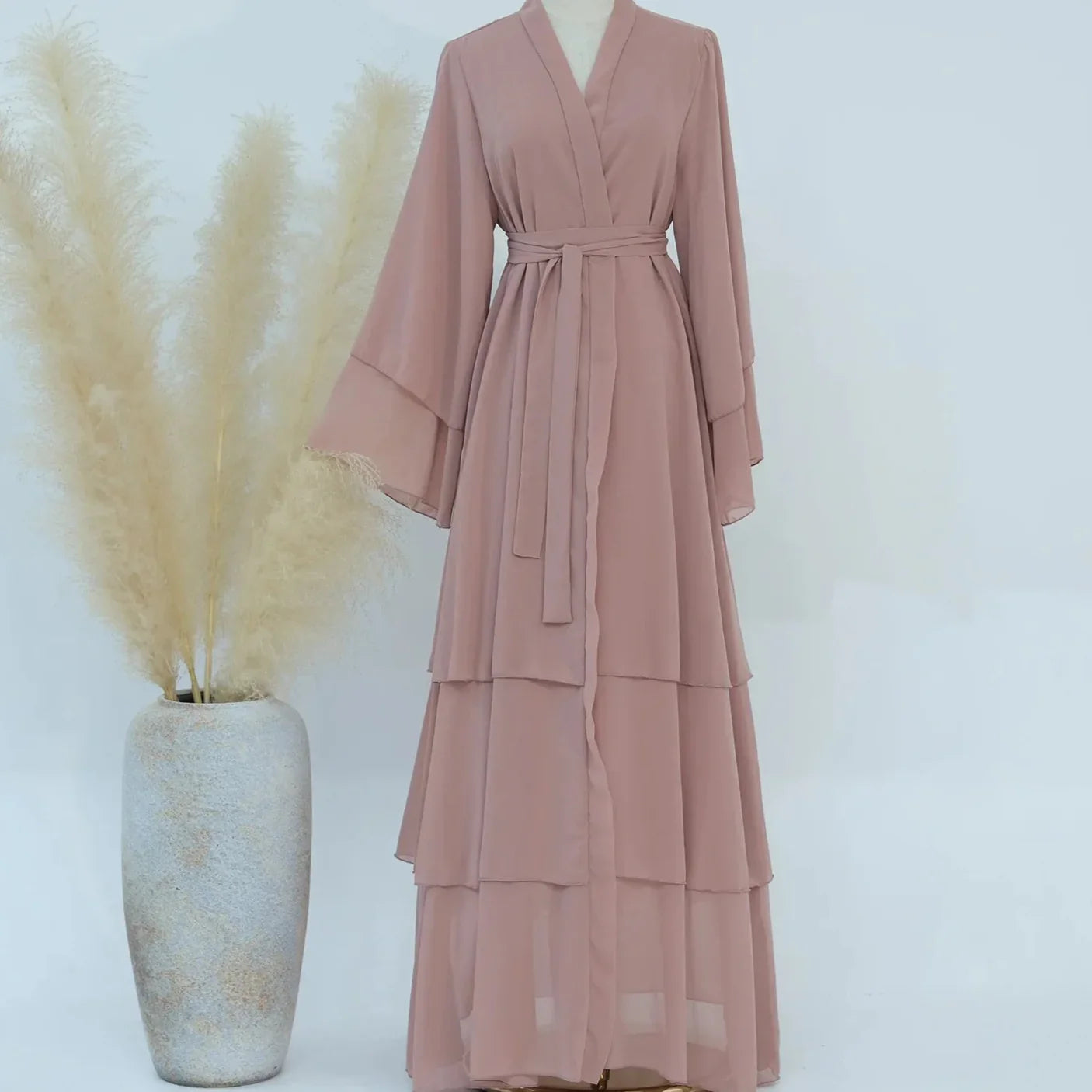 Modest Coat Open Abaya Dress - Palm and Thread