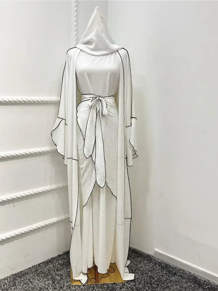 3 Piece Abaya Modest Dress Kaftan - Palm and Thread