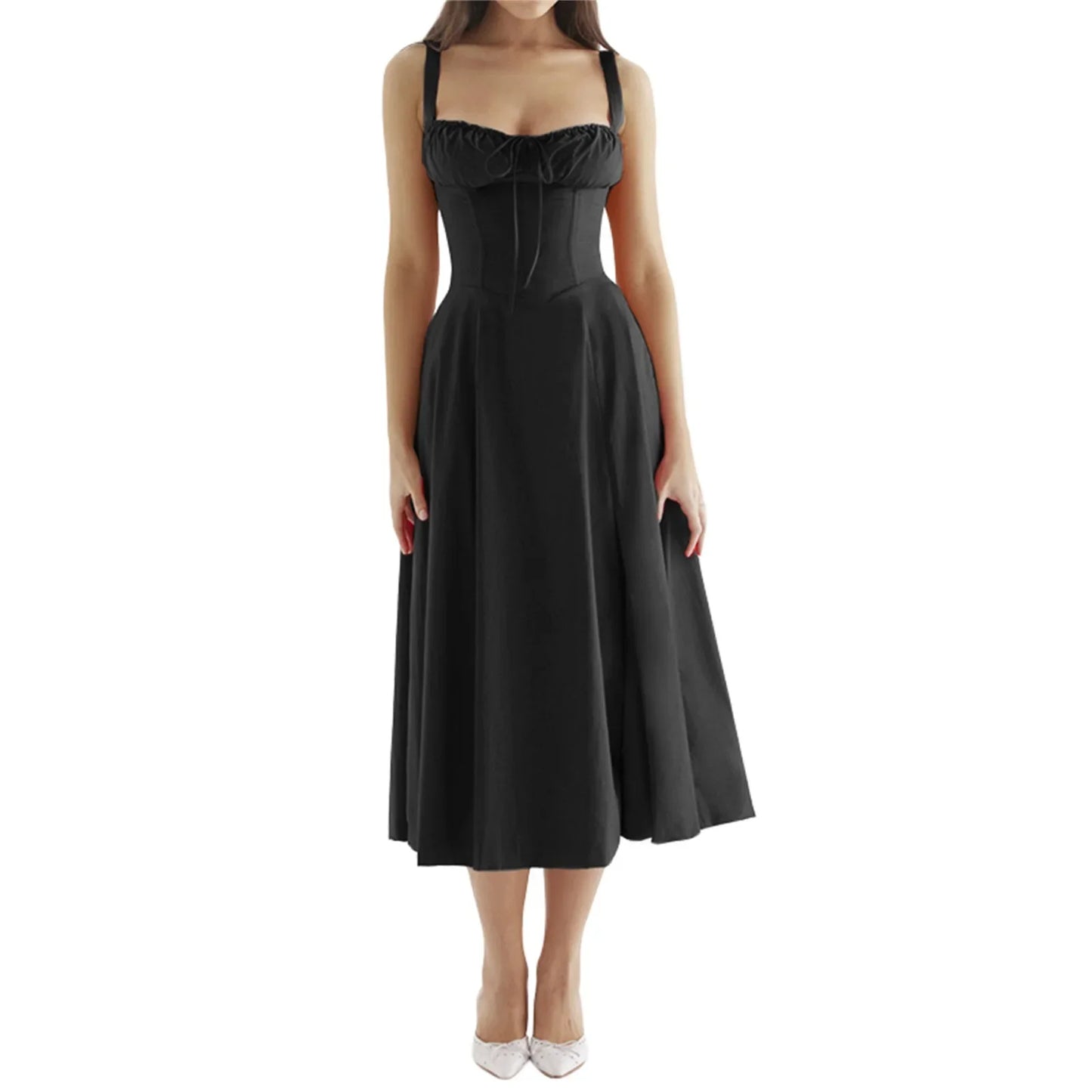 Elegant Waist-Tied Slimming Dress