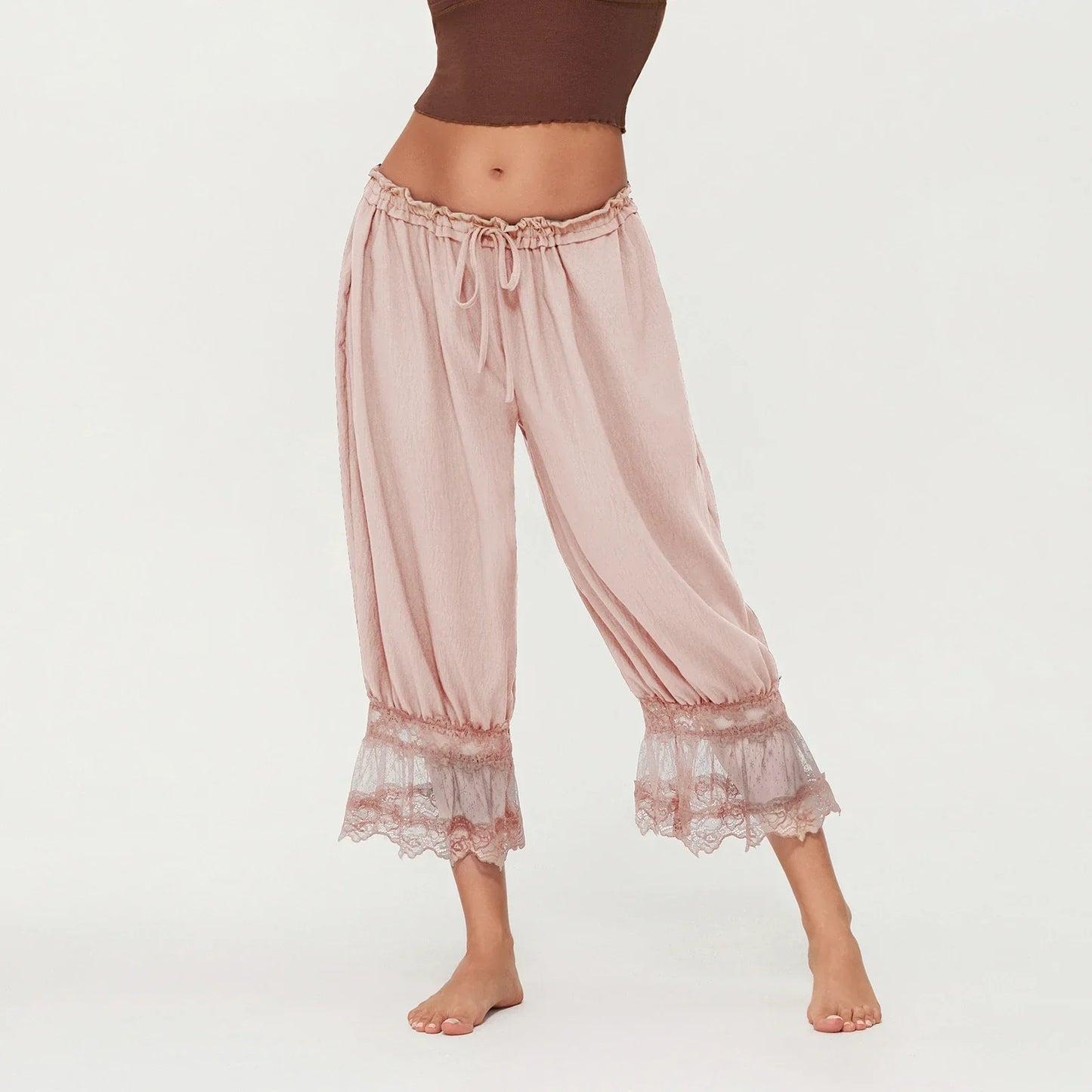 Loose Fit Bloomers Cropped Pant - Palm and Thread