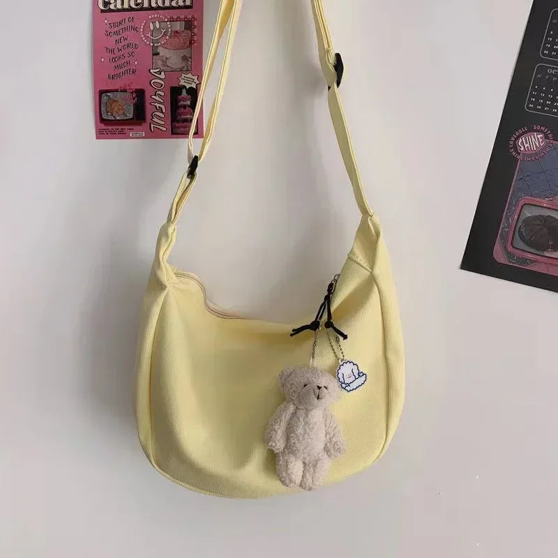 Solid Harajuku All-Match Simple Multifunction Handbag - Palm and Thread