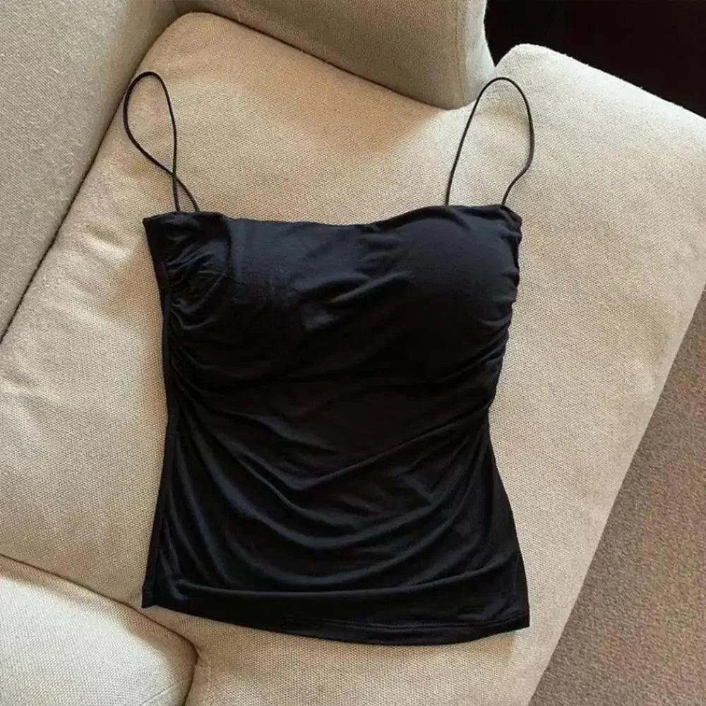 Camisole With Built In Bra Spaghetti Strap Tank - Palm and Thread
