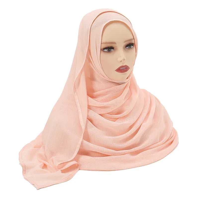 Thin Plain Shawl Soft Viscose Rayon Headscarf - Palm and Thread