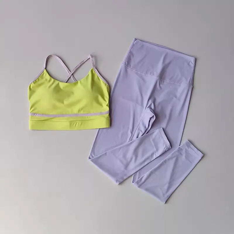 High-Waist Leggings & Sports Gym Bra