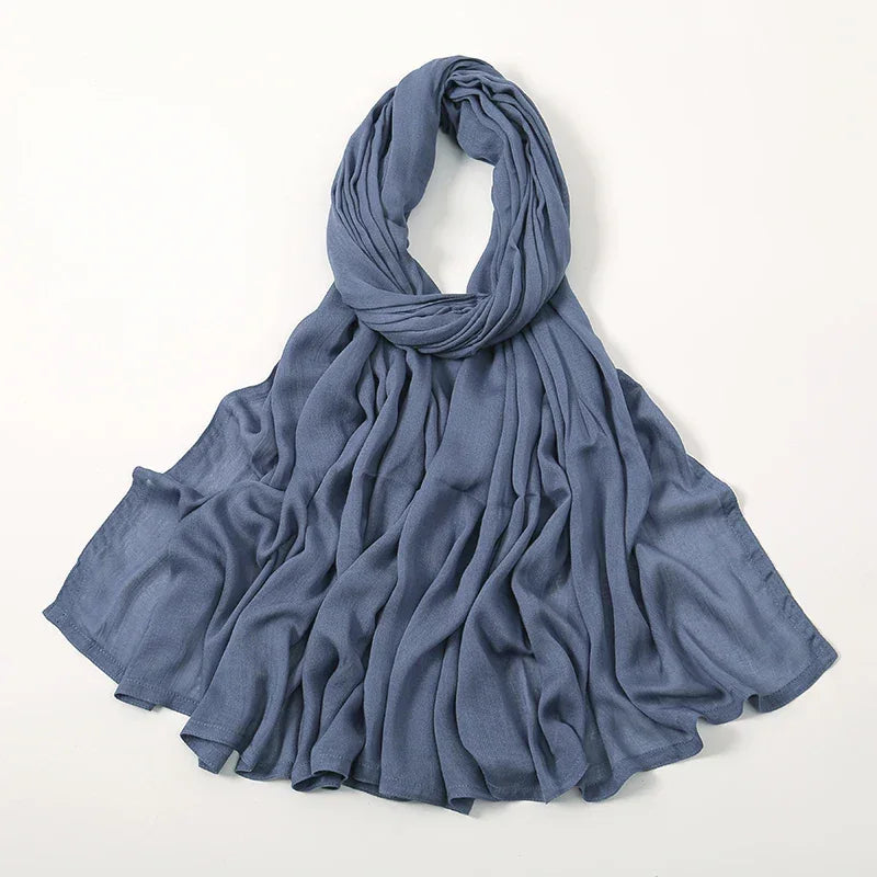 Thin Plain Shawl Soft Viscose Rayon Headscarf - Palm and Thread
