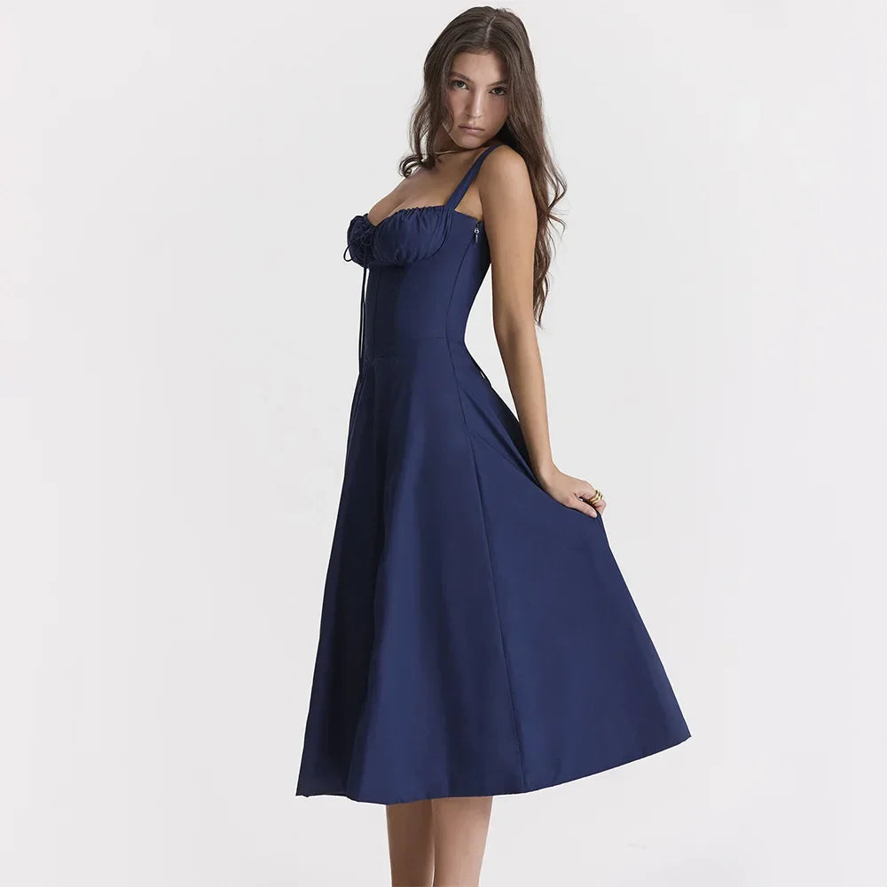 Elegant Waist-Tied Slimming Dress