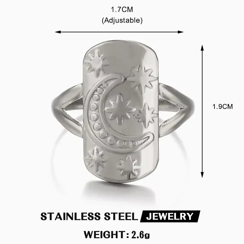 Irregular Unique Heart Metal Texture Finger Ring - Palm and Thread