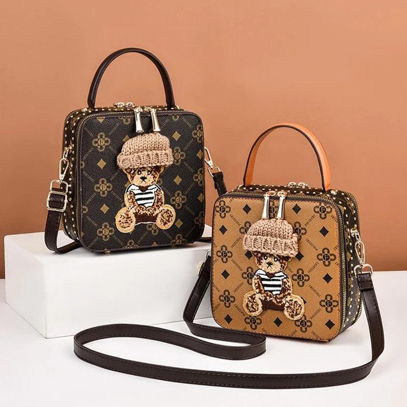 Leather Printing Small Handbag - Palm and Thread