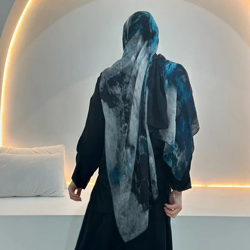 Watercolor Print Marble scarf - Palm and Thread