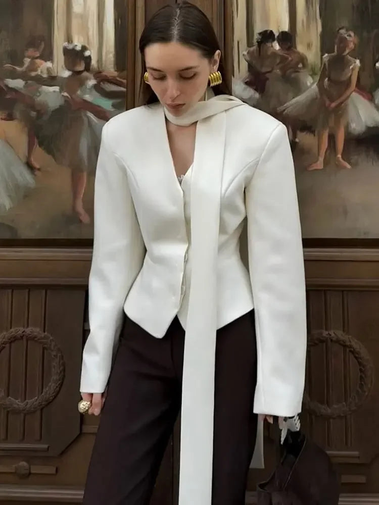 Mini Skirt Elegant Striped Commute Patchwork Suit Sets - Palm and Thread
