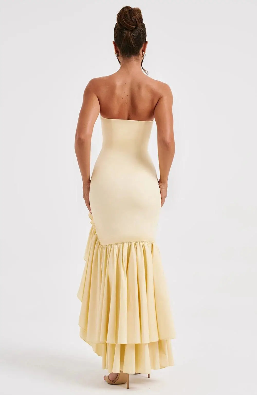 Sexy Strapless Slim Fit Slit Dress