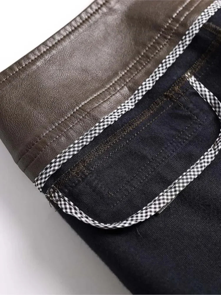 PU Leather Wed Leg Pant - Palm and Thread