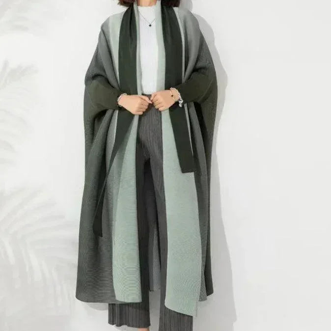 Miyake Folds Sleeve Coat Abaya - Palm and Thread