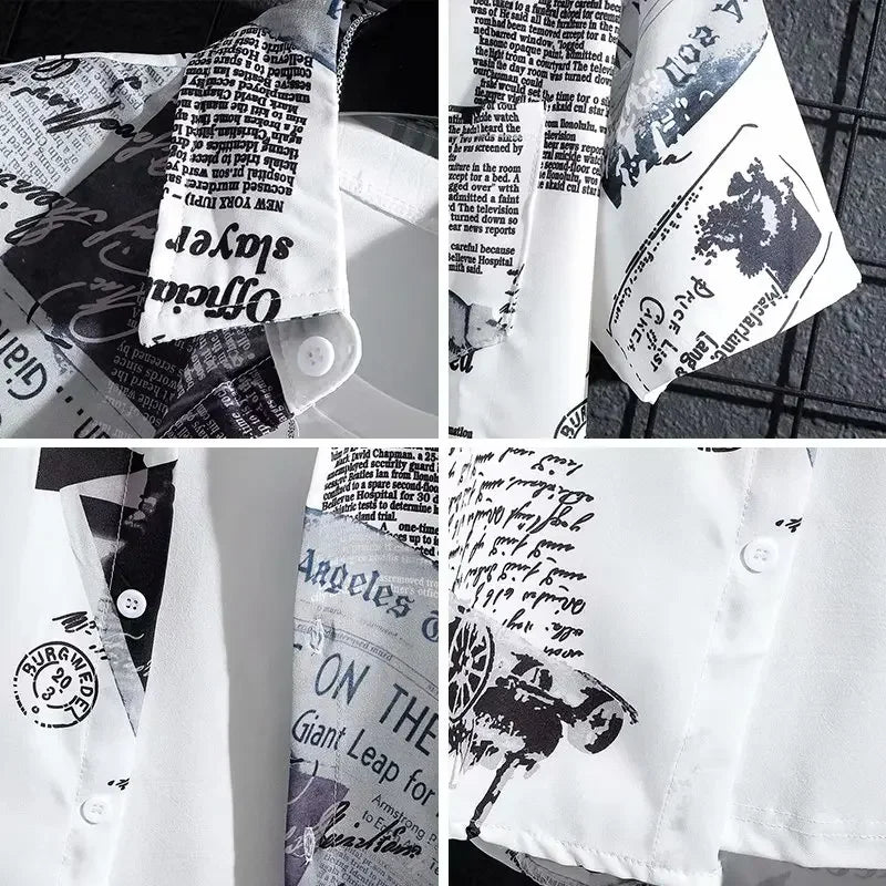 Thin style graffiti printed trendy Shirt - Palm and Thread