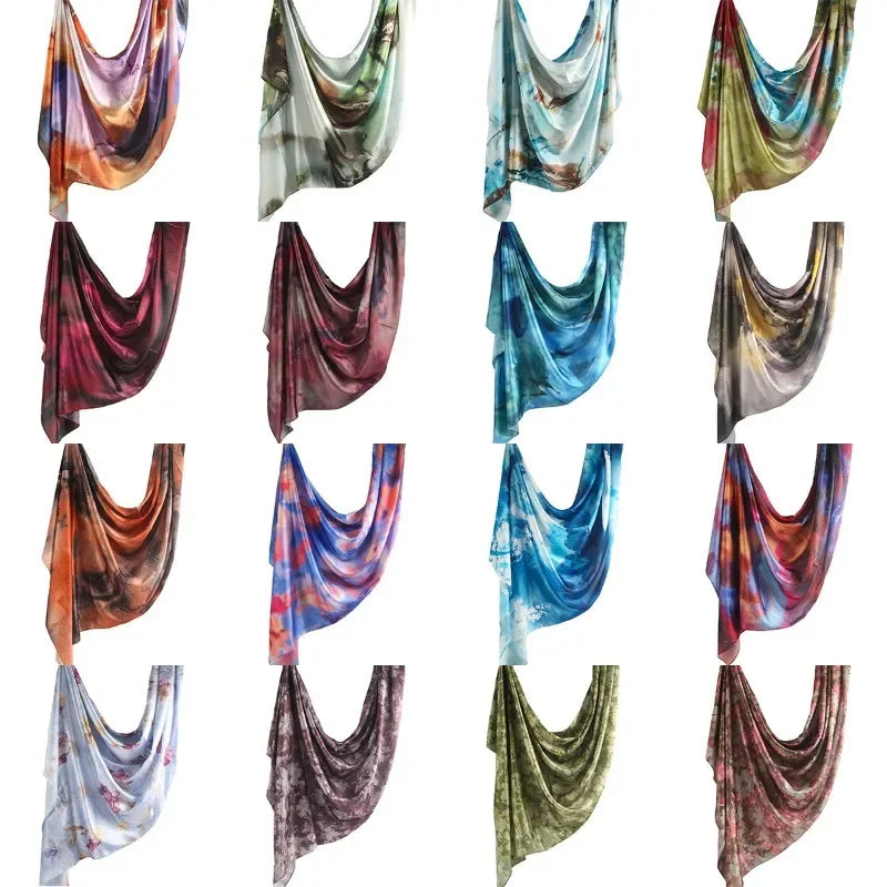 Water Print Shawl Chiffon Silk Hijab - Palm and Thread